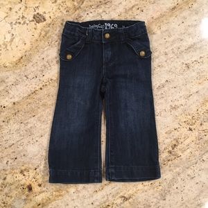 Gap dark wash wide leg/boot cut jeans